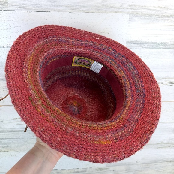 NWT Scala Boho Wide Brim Hat Fall Cottagecore Artisan Style Cozy Festival main image 5